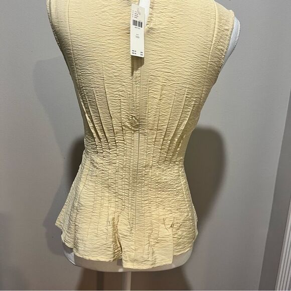 NWT Anthropologie Della Pleated-Waist Shell Top Beige womens size xl oversized - Picture 8 of 8